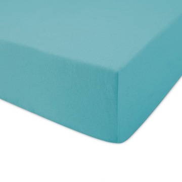 Prześcieradło JERSEY dżersej 80x160x15 wz. turkus
