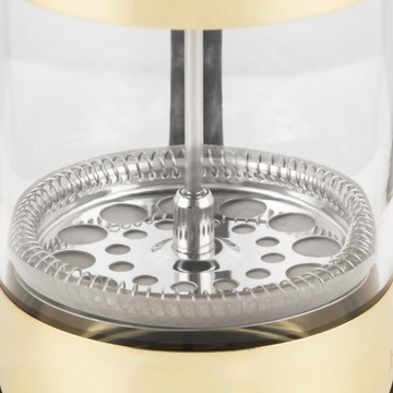 КОФЕ И ЧАЙ 1 Л СТЕКЛЯННЫЙ ЗОЛОТО ЧЕРНЫЙ КУВШИН КОФЕВАРКА 1000 МЛ