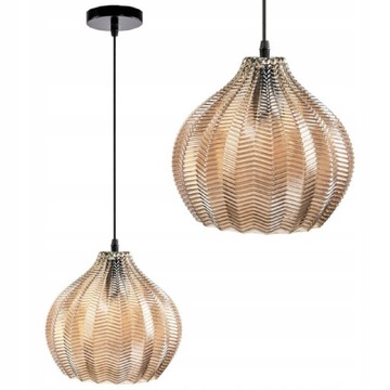 LAMPA WISZĄCA SZKLANA RETRO POMARAŃCZOWA VINTAGE APP893