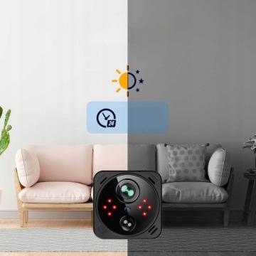 МИНИ-КАМЕРА НАБЛЮДЕНИЯ HD 4K WIFI УМНАЯ ИК-ОБНАРУЖЕНИЕ ЧЕРНАЯ HDeye