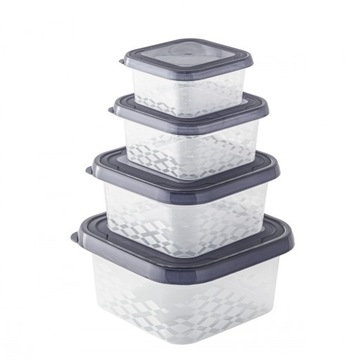 НАБОР ПИЩЕВЫХ КОНТЕЙНЕРОВ 12 шт. КРЫШКИ BRANQ 12 ПИЩЕВЫХ КОНТЕЙНЕРОВ