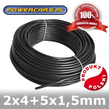 Przewód kabel 7 żył qlys 5x1,5+2x4 ebs tir adr