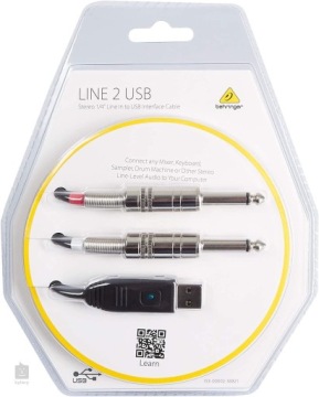 Аудиоинтерфейс Behringer LINE 2 USB (кабель)