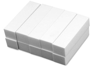BLOK POLERSKI BIAŁY 10SZT KOSTKA MANICURE PILNIK