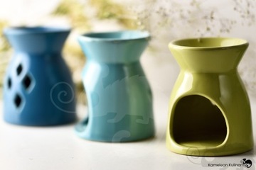 КАМИН АРОМАТЕРАПИЯ, керамический, для масел, воска и лампочек, СИНИЙ