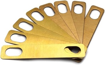 8PCS Guitar Neck Shims 4x 0.2mm,2x 0.5mm and 2x 1mm Thickness Brass Shims