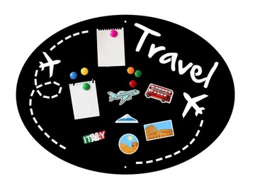 Tablica TRAVEL 75X55cm na magnesy czarny magnes
