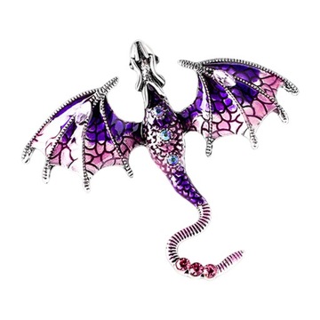 Męska broszka Pin Alloy Rhinestone Punk Fashion