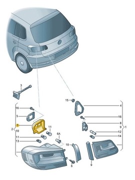 ЛАМПОЧНЫЙ ДЕРЖАТЕЛЬ VW T. TIGUAN 12-PR