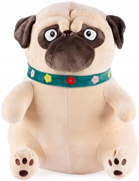Miś Gustaw Duży Pies Mops Max Pluszak beżowy 40cm