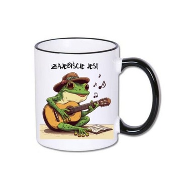 Kubek jest żajebiście żaba z gitarą żabka ropucha żaba