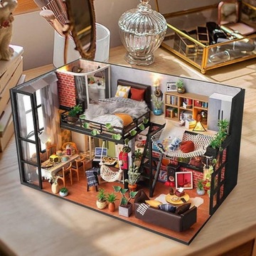 Miniaturowy domek Mój chill out Pokój Meble Dla nastolatka Prezent