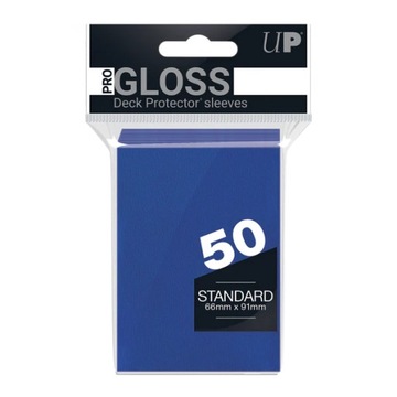 Niebieskie matowe Koszulki na karty Ultra Pro GLOSS 66x91 50szt Solid Blue