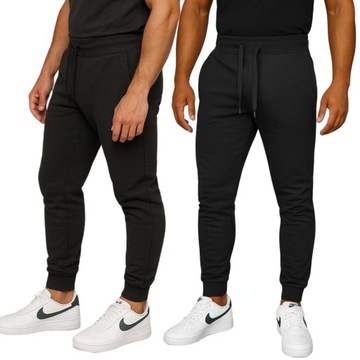 MĘSKIE SPODNIE DRESOWE CZARNE - WYGODA I STYL Rozmiar XL