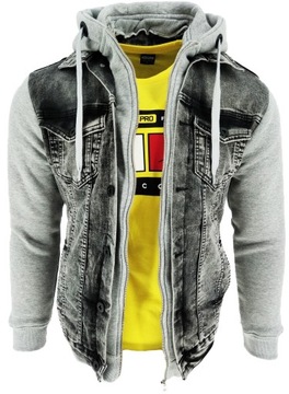 BLUZA MĘSKA KURTKA TURECKA JEANSOWA SZARA M