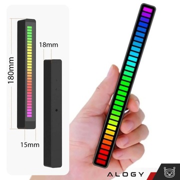 СВЕТОДИОДНАЯ ЛАМПА RGB USB-ЛАМПА МИГАЕТ В РИТМЕ МУЗЫКИ ЦВЕТА SMART BAR STRIP 32