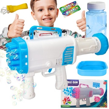 PISTOLET NA BAŃKI MYDLANE do baniek DUŻY BAZOOKA