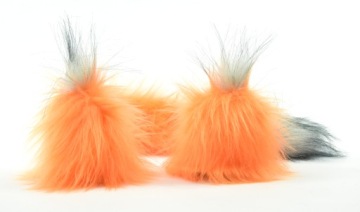 Украшение горнолыжного шлема - ШАРИКИ + ХВОСТ.