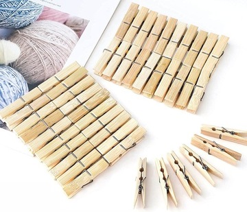 ЗАЖИМЫ ДЕРЕВЯННЫЕ БАМБУКОВЫЕ, ЛЯГУШКИ, 10 шт.