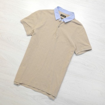 MASSIMO DUTTI _ ZNAKOMITA KRÓTKA KOSZULKA POLO Z LOGO _ S/M