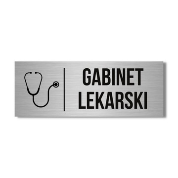 TABLICZKA PIKTOGRAM 20x10CM DRUK UV GABINET LEKARSKI ALUMINIOWA ELEGANCKA