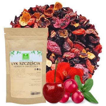 Herbatka Owocowa 50g HIBISKUS ŻURAWINA WIŚNIA GOJI Rokitnik Łyk Szczęścia