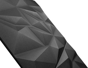 Стеновые панели 3D BRYLANT черные, кессон, 8 шт.