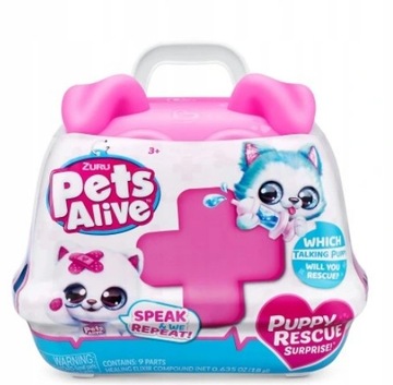 ZURU PETS ALIVE INTERAKTYWNY PLUSZAK+TRANSPORTER nowość
