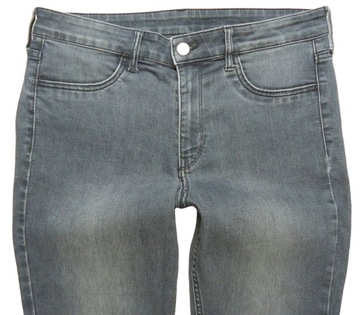 H&M spodnie jeans rurki SKINNY przetrcia wysoki stan 40/42