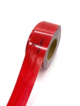 СВЕТООТРАЖАЮЩАЯ САМОКЛЕЯЩАЯСЯ ЛЕНТА рулон 45М x 5СМ КРАСНАЯ ОДОБРЕНИЕ