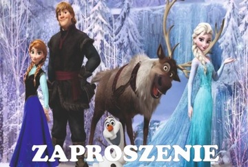 Zaproszenie Zaproszenia Na Urodziny Frozen Kraina Lodu 150 x 100 + koperta