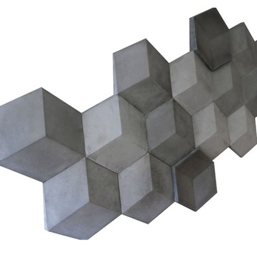 PŁYTKI DEKOR ŚCIENNY 3D - beton architektoniczny