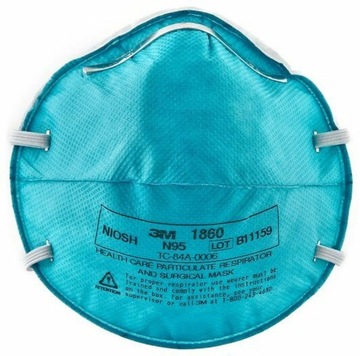 3M 1860 Полумаска фильтрующая, FFP2, без клапана