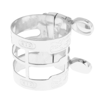 Металлическая лигатура мундштука для саксофона-альта для великолепного звука, посеребренная.