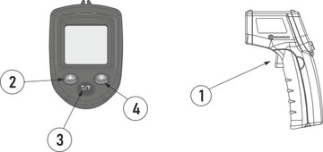 ПИРОМЕТР ЛАЗЕРНЫЙ ТЕРМОМЕТР БЕСКОНТАКТНЫЙ ИНФРАКРАСНЫЙ ИЗМЕРИТЕЛЬ -50 +530°C