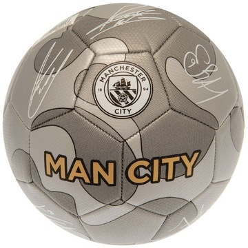 Piłka nożna MANCHESTER CITY SIGNATURE CAMO BALL srebrna autografy r. 5