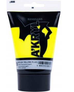 RENESANS A'KRYL Farba akrylowa 100 ml 49-Żółta Fluorescencyjna