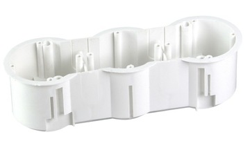 PUSZKA PODTYNKOWA POTRÓJNA KOŃCOWA 3 x Fi 63x60 mm