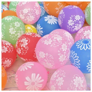 РАЗНОЦВЕТНЫЕ ШАРЫ С ЦВЕТОЧНЫМ ПРИНТОМ ЦВЕТОЧНЫЙ ШАР 6 шт.