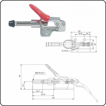 ЗАЖИМ СТИРАЛЬНЫЙ ЗАЖИМ БЫСТРОЗАЖИМНЫЙ УРОВЕНЬ МОНТАЖА GH-301AM 45 КГ