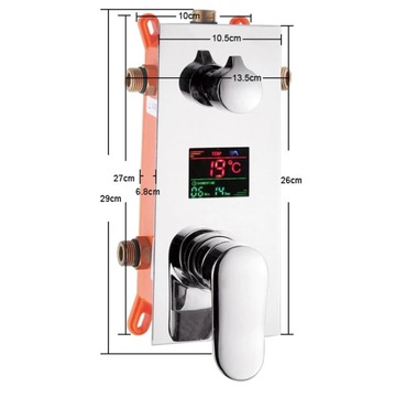 ZESTAW WYŚWIETLACZ DESZCZOWNICA LED 60 CM