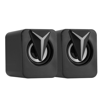 1 Pairs Computer Speakers, Stereo 2.0 PC Speakers with 7LEDs Lighting