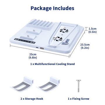 Многофункциональная охлаждающая подставка для консоли PS5 Slim Disc/Digital