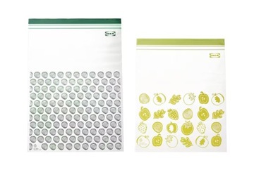 IKEA ISTAD - torebka strunowa wzór/zielony