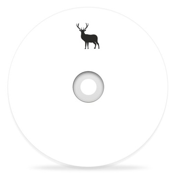 Płyta DVD z nadrukiem świątecznym Jelonek biała Boże Narodzenie