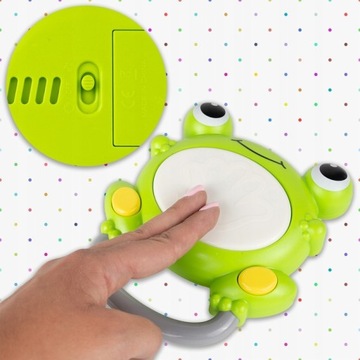 ИНТЕРАКТИВНЫЙ БАРАБАН ЛЯГУШКА ПОГРЕМКА СВЕТ