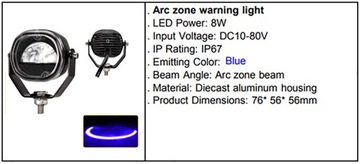LAMPA BLUE ARC LED BEZPIECZEŃSTWA WÓZEK WIDŁOWY
