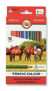 Kredki ołówkowe Koh-I-Noor Triocolor 3142 12 sztuk