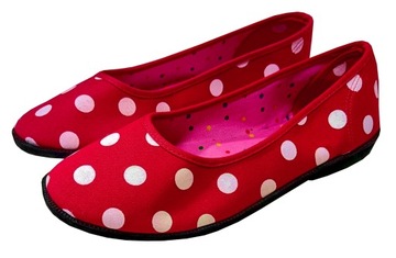 BUTY DAMSKIE WSUWANE SLIP ON BALERINY BALERINKI PEPEGI WSUWKI CZERWONE 37