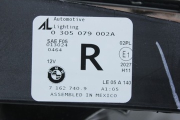 NOVÝ OE SVĚTLO MLHOVKA HALOGEN PRAVÝ BMW Z4 E85 E86 7162740